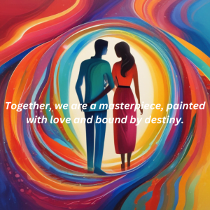 Together, we are a masterpiece, painted with love and bound by destiny.