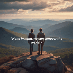 "Hand in hand, we can conquer the world."