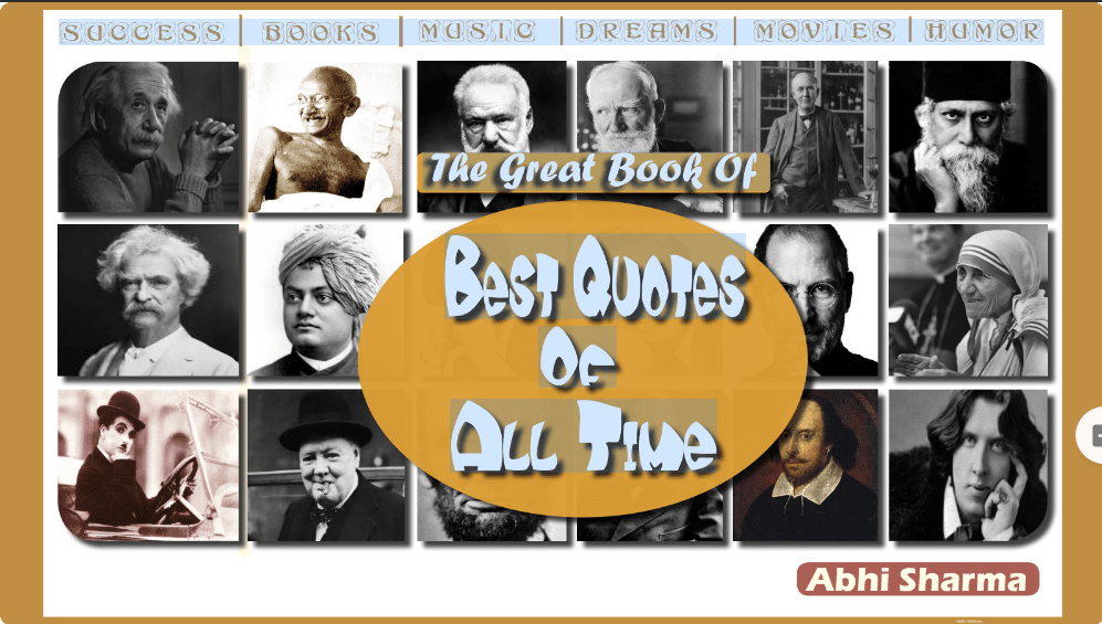 The Great Book of Best Quotes of All Time by Abhi Sharma