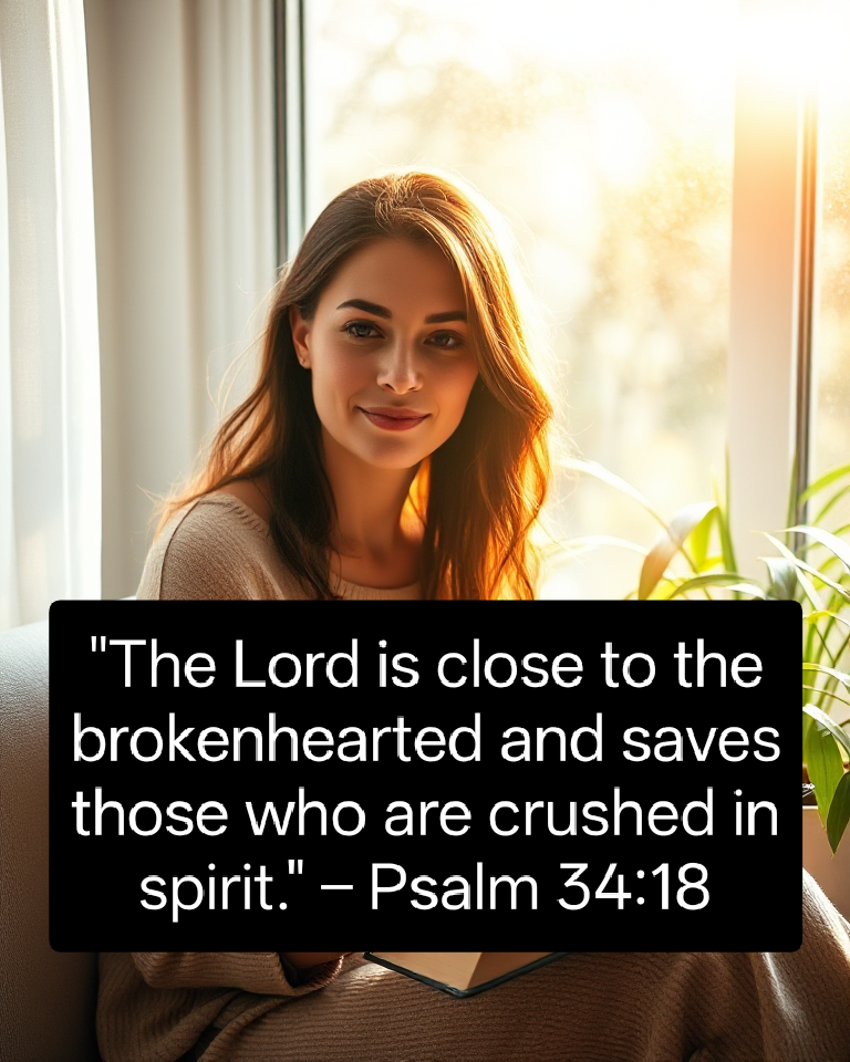 Woman reading Bible in the morning light with a peaceful expression — Bible verses about positive thinking
